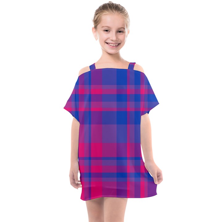 Bisexualplaid Kids  One Piece Chiffon Dress