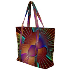 Lines Rays Background Light Rainbow Zip Up Canvas Bag by Bajindul