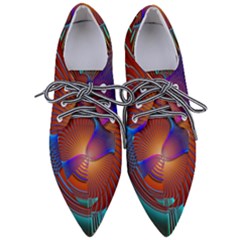 Lines Rays Background Light Rainbow Women s Pointed Oxford Shoes by Bajindul