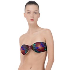 Lines Rays Background Light Rainbow Classic Bandeau Bikini Top  by Bajindul