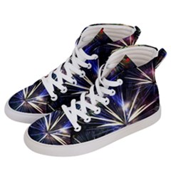 Fireworks Rocket Night Lights Men s Hi-top Skate Sneakers