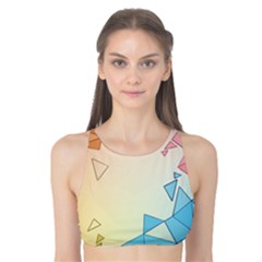 Background Pastel Geometric Lines Tank Bikini Top