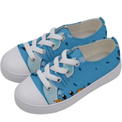Fluffy Gaming Kids  Low Top Canvas Sneakers by FluffyGaming