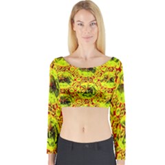 Cut Glass Beads Long Sleeve Crop Top by essentialimage