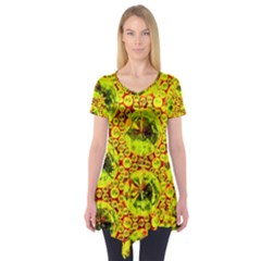 Cut Glass Beads Short Sleeve Tunic  by essentialimage