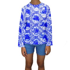 Cut Glass Beads Kids  Long Sleeve Swimwear by essentialimage