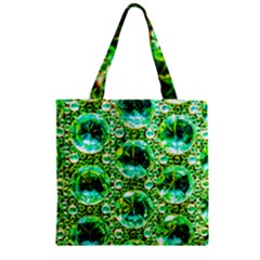 Cut Glass Beads Zipper Grocery Tote Bag by essentialimage