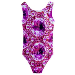 Cut Glass Beads Kids  Cut-out Back One Piece Swimsuit by essentialimage