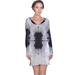 Cloud Island With A Horizon So Clear Long Sleeve Nightdress by pepitasart