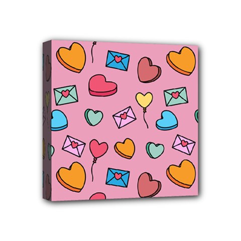 Candy Pattern Mini Canvas 4  X 4  (stretched) by Sobalvarro