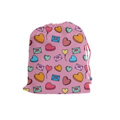 Candy Pattern Drawstring Pouch (large) by Sobalvarro