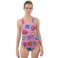 Candy Pattern Cut-out Back One Piece Swimsuit by Sobalvarro