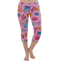 Candy Pattern Capri Yoga Leggings by Sobalvarro