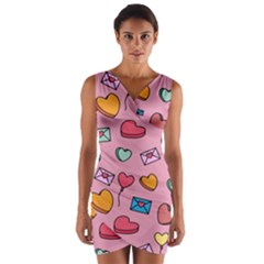 Candy Pattern Wrap Front Bodycon Dress by Sobalvarro