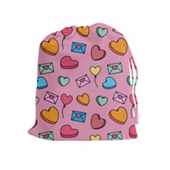 Candy Pattern Drawstring Pouch (xl) by Sobalvarro