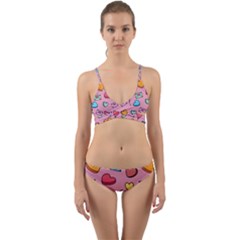 Candy Pattern Wrap Around Bikini Set by Sobalvarro