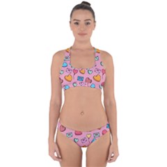 Candy Pattern Cross Back Hipster Bikini Set by Sobalvarro