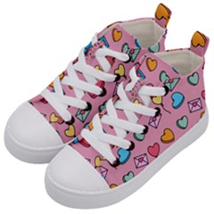 Candy Pattern Kids  Mid-top Canvas Sneakers by Sobalvarro
