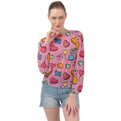 Candy Pattern Banded Bottom Chiffon Top by Sobalvarro