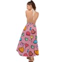 Candy Pattern Backless Maxi Beach Dress View2