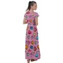 Candy Pattern Flutter Sleeve Maxi Dress View2