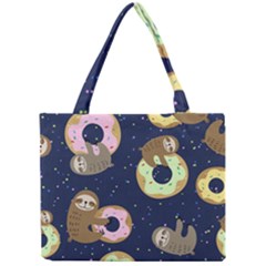 Cute Sloth With Sweet Doughnuts Mini Tote Bag by Sobalvarro