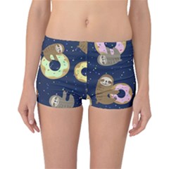 Cute Sloth With Sweet Doughnuts Boyleg Bikini Bottoms by Sobalvarro