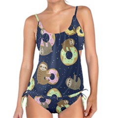 Cute Sloth With Sweet Doughnuts Tankini Set by Sobalvarro