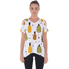 Pineapples Cut Out Side Drop Tee by Sobalvarro