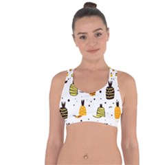 Pineapples Cross String Back Sports Bra by Sobalvarro