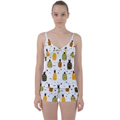 Pineapples Tie Front Two Piece Tankini by Sobalvarro