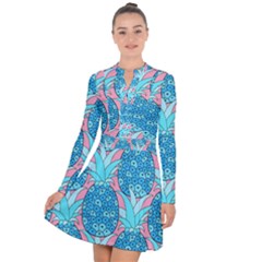 Pineapples Long Sleeve Panel Dress by Sobalvarro