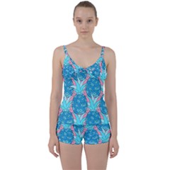 Pineapples Tie Front Two Piece Tankini by Sobalvarro