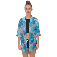 Pineapples Open Front Chiffon Kimono by Sobalvarro