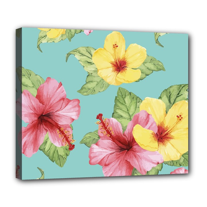 Hibiscus Deluxe Canvas 24  x 20  (Stretched)