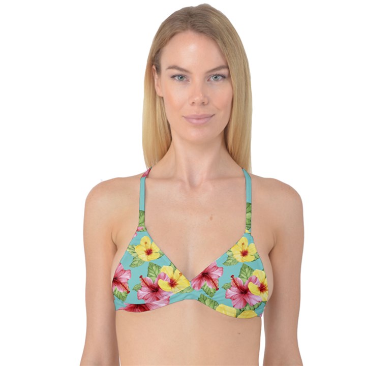 Hibiscus Reversible Tri Bikini Top