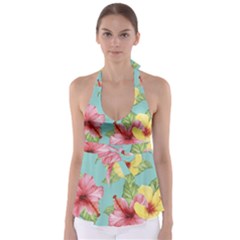 Hibiscus Babydoll Tankini Top by Sobalvarro