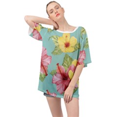 Hibiscus Oversized Chiffon Top by Sobalvarro