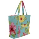 Hibiscus Zip Up Canvas Bag View2