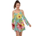 Hibiscus Kimono Sleeves Boho Dress View1