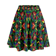 Abstract 45 High Waist Skirt by ArtworkByPatrick