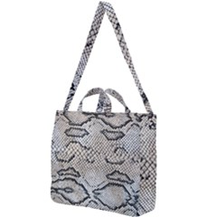 Snake Leather Square Shoulder Tote Bag by skindeep