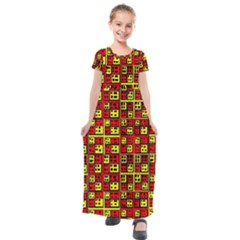 Rby 70 Kids  Short Sleeve Maxi Dress by ArtworkByPatrick