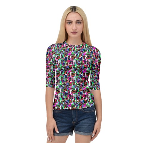 Rainbow Abstract Design   Quarter Sleeve Raglan Tee by 1dsign