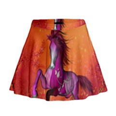 Wonderful Fantasy Horse In A Autumn Landscape Mini Flare Skirt by FantasyWorld7