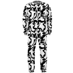 Ghosts Onepiece Jumpsuit (men)  by bloomingvinedesign