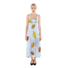 Every Leaf Sleeveless Maxi Dress by WensdaiAmbrose