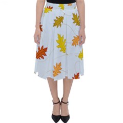 Every Leaf Classic Midi Skirt by WensdaiAmbrose