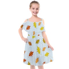 Every Leaf Kids  Cut Out Shoulders Chiffon Dress by WensdaiAmbrose