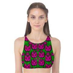 Sweet Flower Cats  In Nature Style Tank Bikini Top by pepitasart